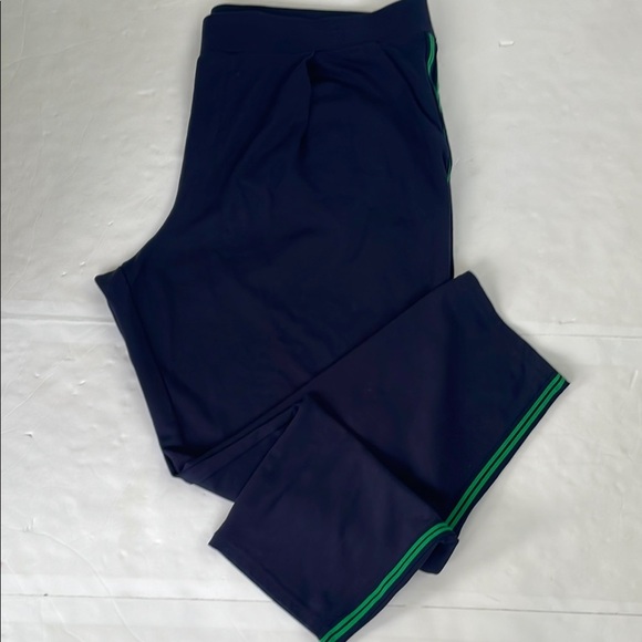 Lauren Ralph Lauren Blue with Green Side Stripe Sweatpants Pants 3X - Picture 2 of 12